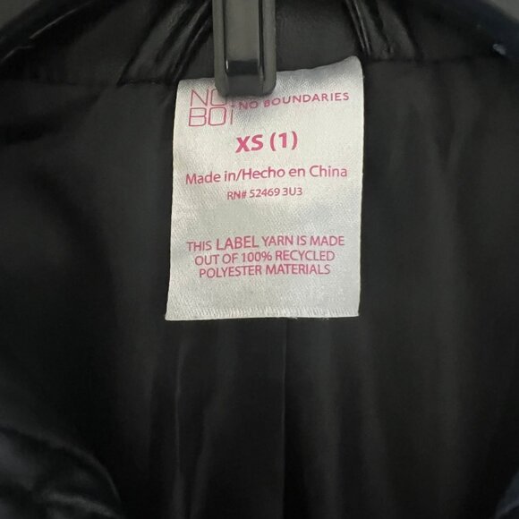 No Boundaries junior faux leather fringe jacket. Size XS (1) Black - Picture 3 of 5